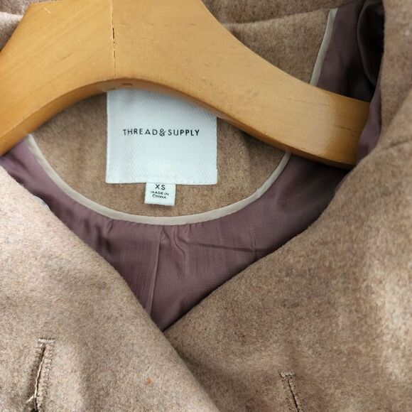 Thread and supply camel doble breasted wool blend jacket - Picture 8 of 16